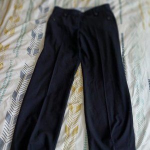 Armani Collezioni Navy Blue Wide Leg Pants with Lovely Details SZ6